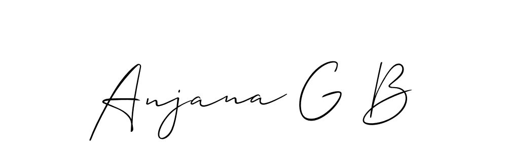 Make a beautiful signature design for name Anjana G B. With this signature (Allison_Script) style, you can create a handwritten signature for free. Anjana G B signature style 2 images and pictures png