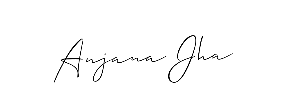 Make a short Anjana Jha signature style. Manage your documents anywhere anytime using Allison_Script. Create and add eSignatures, submit forms, share and send files easily. Anjana Jha signature style 2 images and pictures png