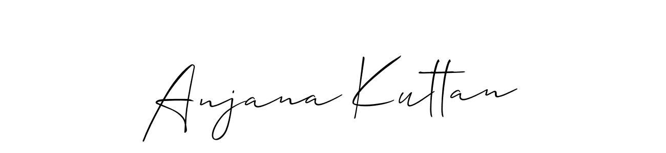 Make a beautiful signature design for name Anjana Kuttan. With this signature (Allison_Script) style, you can create a handwritten signature for free. Anjana Kuttan signature style 2 images and pictures png