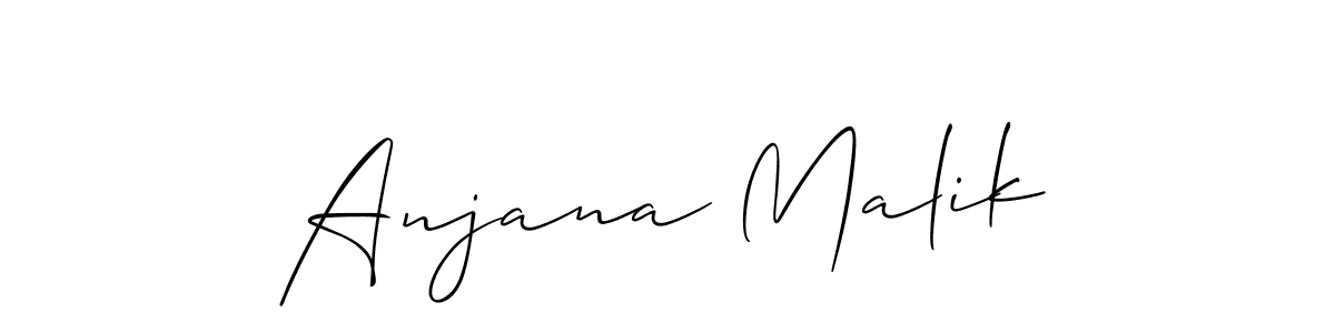 Make a beautiful signature design for name Anjana Malik. With this signature (Allison_Script) style, you can create a handwritten signature for free. Anjana Malik signature style 2 images and pictures png
