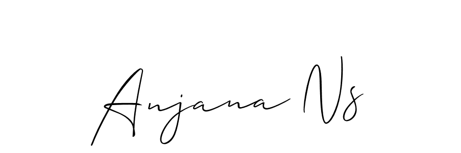 How to make Anjana Ns name signature. Use Allison_Script style for creating short signs online. This is the latest handwritten sign. Anjana Ns signature style 2 images and pictures png