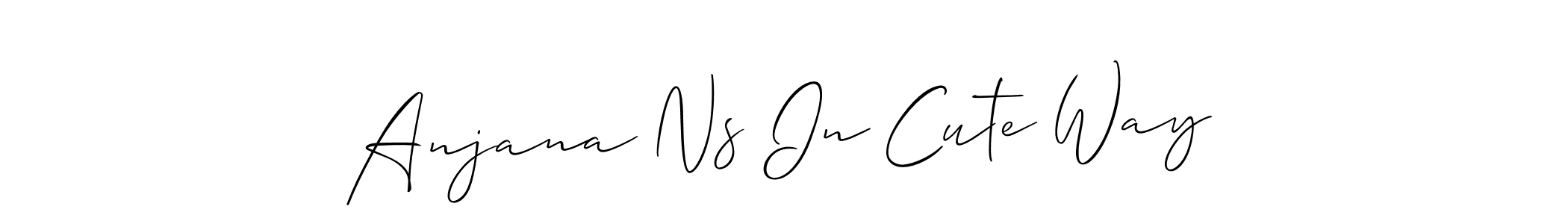 How to make Anjana Ns In Cute Way name signature. Use Allison_Script style for creating short signs online. This is the latest handwritten sign. Anjana Ns In Cute Way signature style 2 images and pictures png