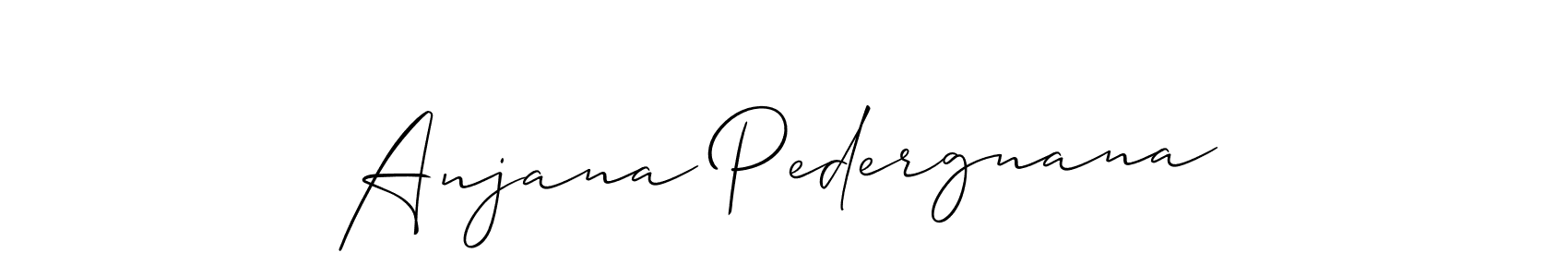 How to make Anjana Pedergnana signature? Allison_Script is a professional autograph style. Create handwritten signature for Anjana Pedergnana name. Anjana Pedergnana signature style 2 images and pictures png