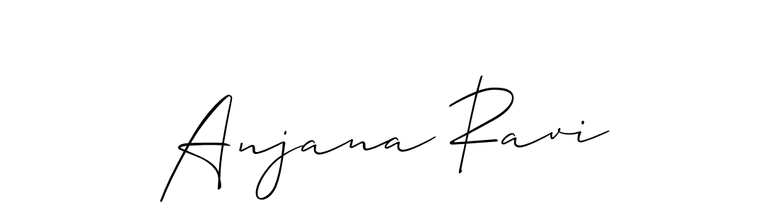 How to make Anjana Ravi name signature. Use Allison_Script style for creating short signs online. This is the latest handwritten sign. Anjana Ravi signature style 2 images and pictures png