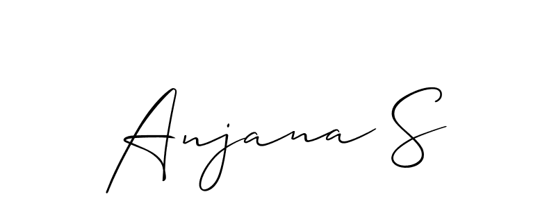 Make a short Anjana S signature style. Manage your documents anywhere anytime using Allison_Script. Create and add eSignatures, submit forms, share and send files easily. Anjana S signature style 2 images and pictures png