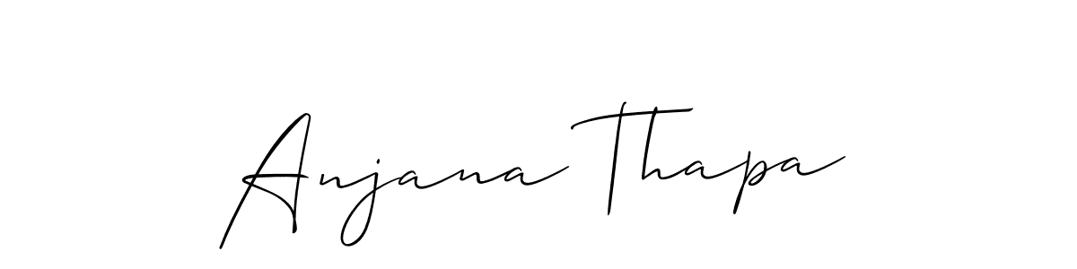 How to make Anjana Thapa signature? Allison_Script is a professional autograph style. Create handwritten signature for Anjana Thapa name. Anjana Thapa signature style 2 images and pictures png