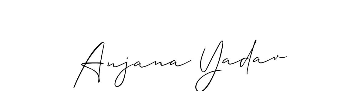 if you are searching for the best signature style for your name Anjana Yadav. so please give up your signature search. here we have designed multiple signature styles  using Allison_Script. Anjana Yadav signature style 2 images and pictures png