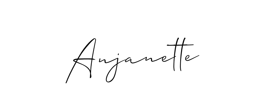 Make a beautiful signature design for name Anjanette. Use this online signature maker to create a handwritten signature for free. Anjanette signature style 2 images and pictures png