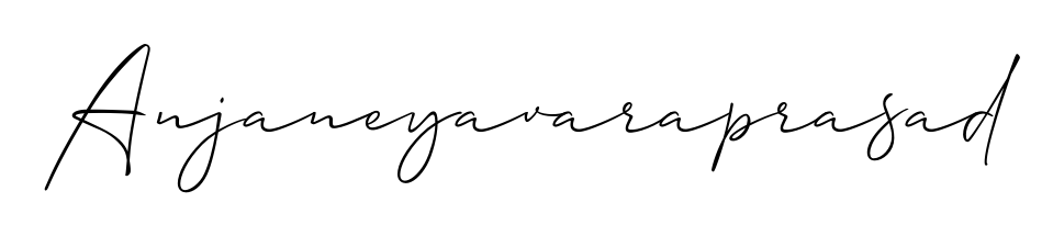 Similarly Allison_Script is the best handwritten signature design. Signature creator online. You can use it as an online autograph creator for name Anjaneyavaraprasad. Anjaneyavaraprasad signature style 2 images and pictures png