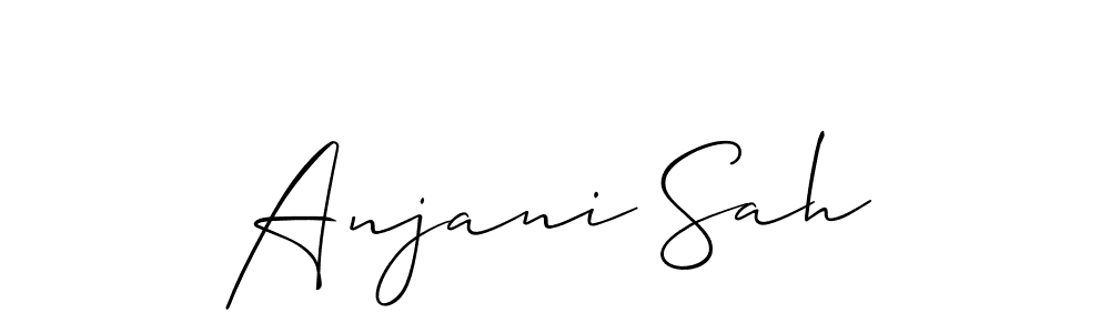 Also we have Anjani Sah name is the best signature style. Create professional handwritten signature collection using Allison_Script autograph style. Anjani Sah signature style 2 images and pictures png