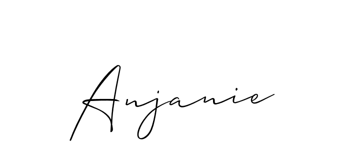 Make a short Anjanie signature style. Manage your documents anywhere anytime using Allison_Script. Create and add eSignatures, submit forms, share and send files easily. Anjanie signature style 2 images and pictures png