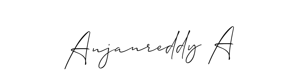 How to make Anjanreddy A signature? Allison_Script is a professional autograph style. Create handwritten signature for Anjanreddy A name. Anjanreddy A signature style 2 images and pictures png