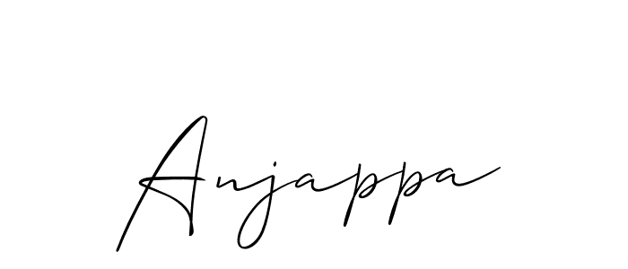 How to make Anjappa signature? Allison_Script is a professional autograph style. Create handwritten signature for Anjappa name. Anjappa signature style 2 images and pictures png