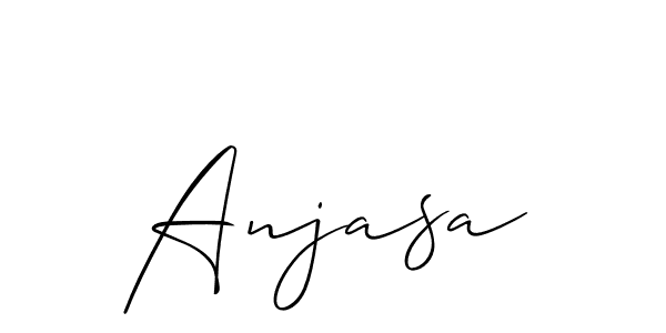 Use a signature maker to create a handwritten signature online. With this signature software, you can design (Allison_Script) your own signature for name Anjasa. Anjasa signature style 2 images and pictures png