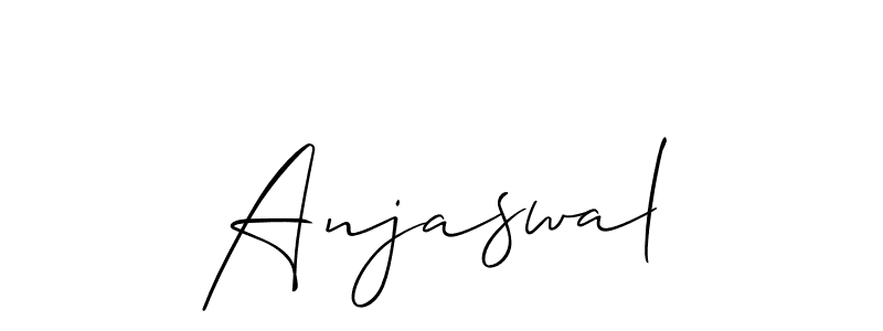 The best way (Allison_Script) to make a short signature is to pick only two or three words in your name. The name Anjaswal include a total of six letters. For converting this name. Anjaswal signature style 2 images and pictures png