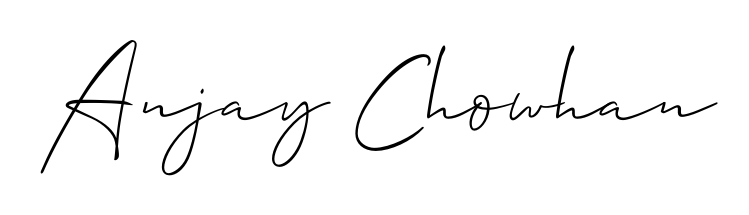 You can use this online signature creator to create a handwritten signature for the name Anjay Chowhan. This is the best online autograph maker. Anjay Chowhan signature style 2 images and pictures png
