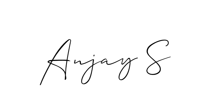 Make a beautiful signature design for name Anjay S. Use this online signature maker to create a handwritten signature for free. Anjay S signature style 2 images and pictures png