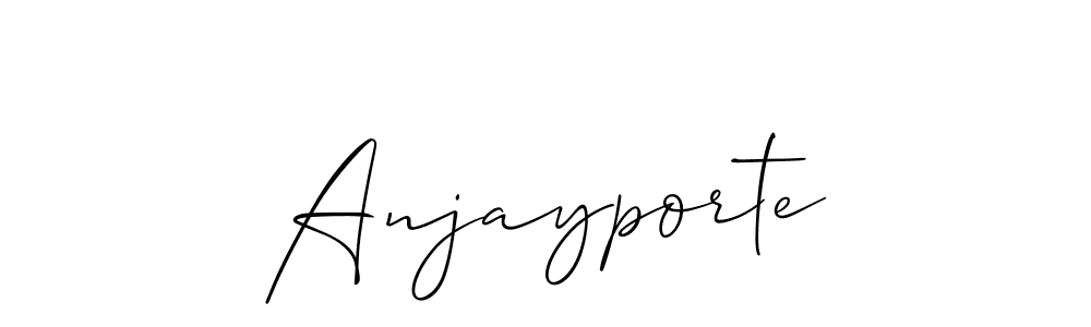 How to Draw Anjayporte signature style? Allison_Script is a latest design signature styles for name Anjayporte. Anjayporte signature style 2 images and pictures png