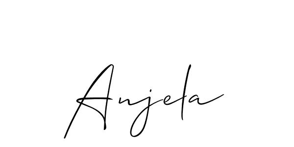 Create a beautiful signature design for name Anjela. With this signature (Allison_Script) fonts, you can make a handwritten signature for free. Anjela signature style 2 images and pictures png