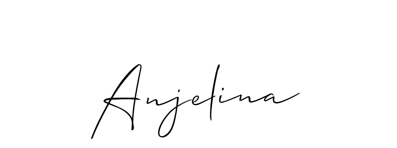 Also You can easily find your signature by using the search form. We will create Anjelina name handwritten signature images for you free of cost using Allison_Script sign style. Anjelina signature style 2 images and pictures png
