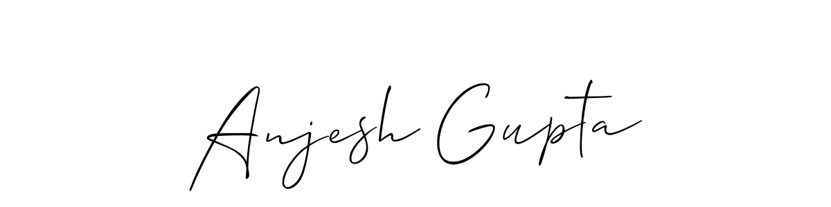 How to make Anjesh Gupta signature? Allison_Script is a professional autograph style. Create handwritten signature for Anjesh Gupta name. Anjesh Gupta signature style 2 images and pictures png