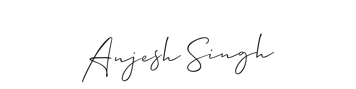 Use a signature maker to create a handwritten signature online. With this signature software, you can design (Allison_Script) your own signature for name Anjesh Singh. Anjesh Singh signature style 2 images and pictures png