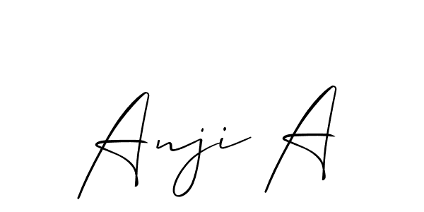 Anji A stylish signature style. Best Handwritten Sign (Allison_Script) for my name. Handwritten Signature Collection Ideas for my name Anji A. Anji A signature style 2 images and pictures png