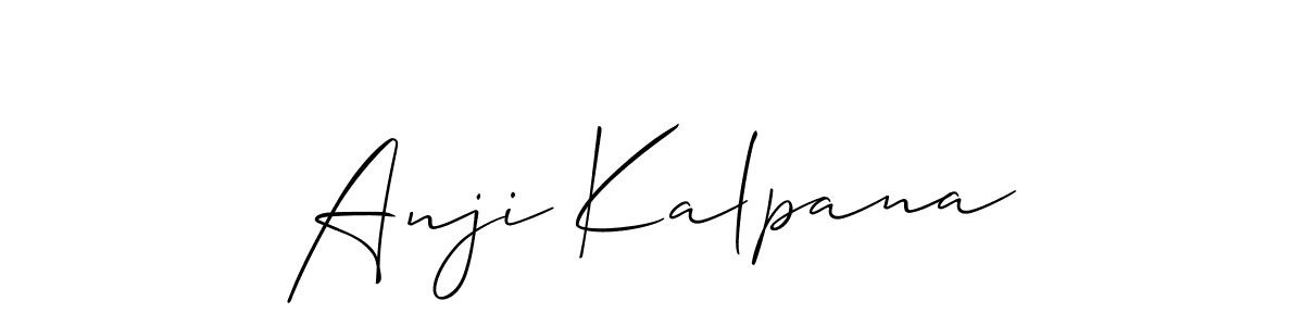 Best and Professional Signature Style for Anji Kalpana. Allison_Script Best Signature Style Collection. Anji Kalpana signature style 2 images and pictures png