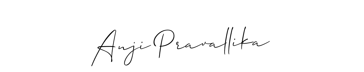 Similarly Allison_Script is the best handwritten signature design. Signature creator online .You can use it as an online autograph creator for name Anji Pravallika. Anji Pravallika signature style 2 images and pictures png