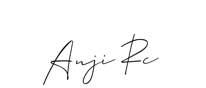 Also You can easily find your signature by using the search form. We will create Anji Rc name handwritten signature images for you free of cost using Allison_Script sign style. Anji Rc signature style 2 images and pictures png