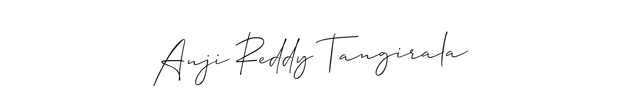 Make a short Anji Reddy Tangirala signature style. Manage your documents anywhere anytime using Allison_Script. Create and add eSignatures, submit forms, share and send files easily. Anji Reddy Tangirala signature style 2 images and pictures png