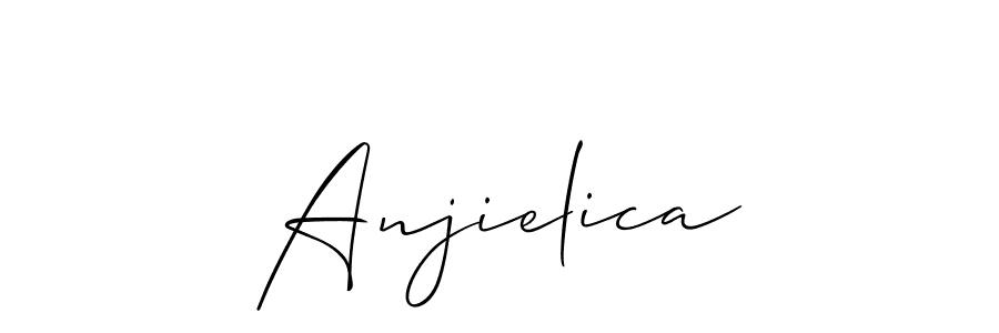 You should practise on your own different ways (Allison_Script) to write your name (Anjielica) in signature. don't let someone else do it for you. Anjielica signature style 2 images and pictures png