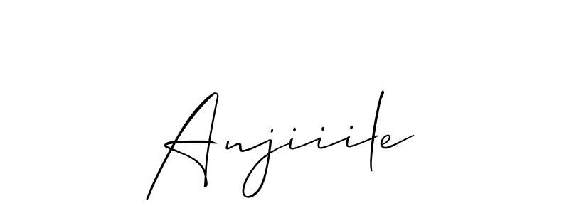 Make a beautiful signature design for name Anjiiile. With this signature (Allison_Script) style, you can create a handwritten signature for free. Anjiiile signature style 2 images and pictures png