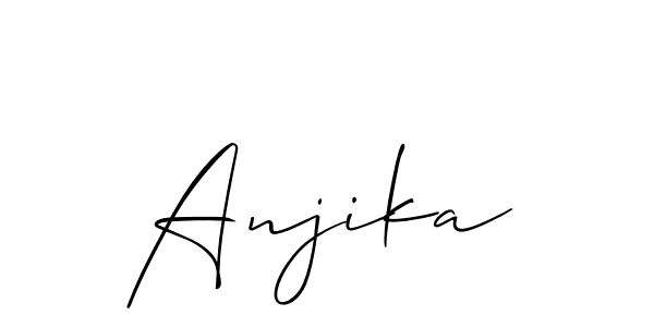 How to make Anjika signature? Allison_Script is a professional autograph style. Create handwritten signature for Anjika name. Anjika signature style 2 images and pictures png