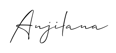 Express your personality with a custom Anjilana signature crafted with Allison_Script typography. Free transparent PNG download available. Anjilana signature style 2 images and pictures png