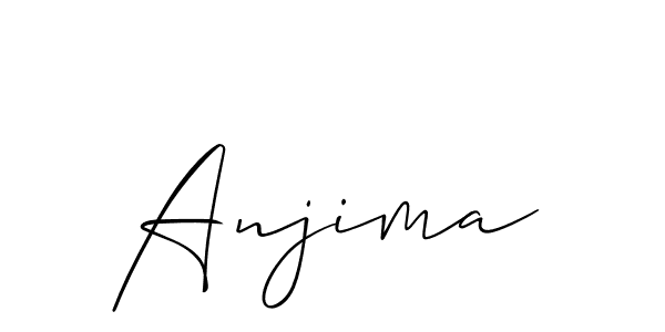 The best way (Allison_Script) to make a short signature is to pick only two or three words in your name. The name Anjima include a total of six letters. For converting this name. Anjima signature style 2 images and pictures png