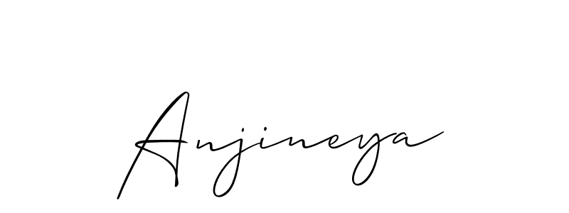 How to make Anjineya signature? Allison_Script is a professional autograph style. Create handwritten signature for Anjineya name. Anjineya signature style 2 images and pictures png