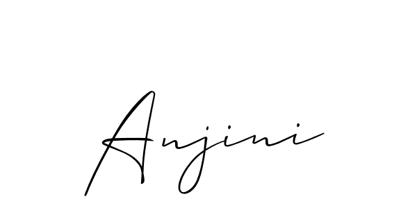 Design your own signature with our free online signature maker. With this signature software, you can create a handwritten (Allison_Script) signature for name Anjini. Anjini signature style 2 images and pictures png