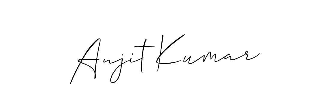 Make a beautiful signature design for name Anjit Kumar. With this signature (Allison_Script) style, you can create a handwritten signature for free. Anjit Kumar signature style 2 images and pictures png