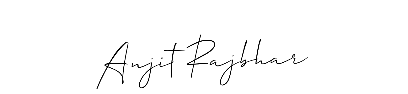 How to make Anjit Rajbhar name signature. Use Allison_Script style for creating short signs online. This is the latest handwritten sign. Anjit Rajbhar signature style 2 images and pictures png