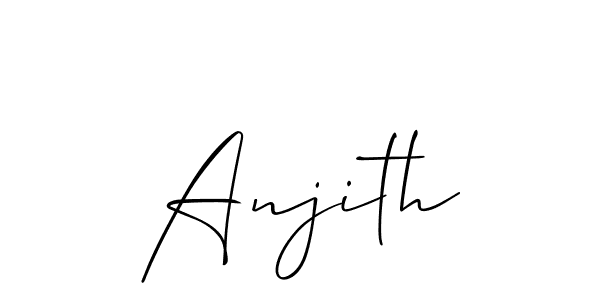 The best way (Allison_Script) to make a short signature is to pick only two or three words in your name. The name Anjith include a total of six letters. For converting this name. Anjith signature style 2 images and pictures png
