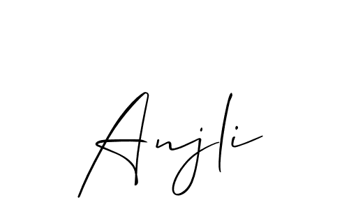 The best way (Allison_Script) to make a short signature is to pick only two or three words in your name. The name Anjli include a total of six letters. For converting this name. Anjli signature style 2 images and pictures png