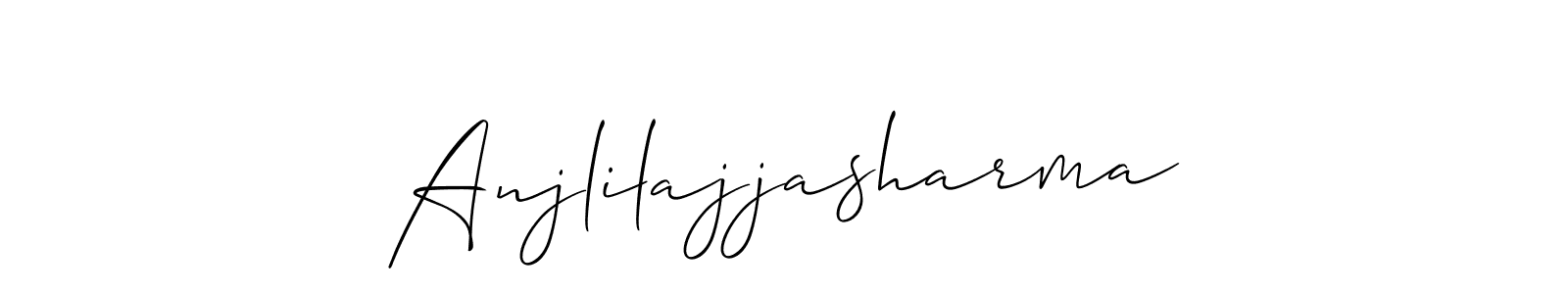 Create a beautiful signature design for name Anjlilajjasharma. With this signature (Allison_Script) fonts, you can make a handwritten signature for free. Anjlilajjasharma signature style 2 images and pictures png
