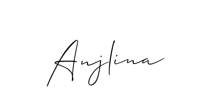 How to make Anjlina signature? Allison_Script is a professional autograph style. Create handwritten signature for Anjlina name. Anjlina signature style 2 images and pictures png