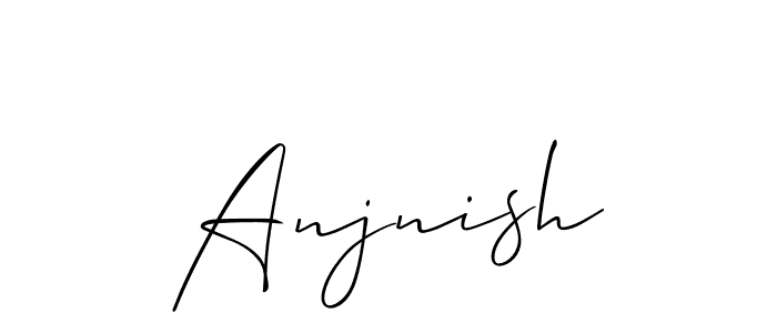 Make a beautiful signature design for name Anjnish. With this signature (Allison_Script) style, you can create a handwritten signature for free. Anjnish signature style 2 images and pictures png