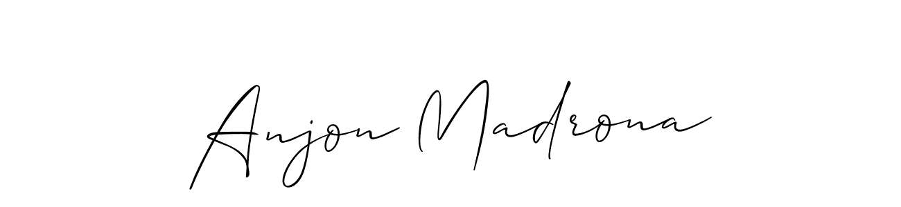 You should practise on your own different ways (Allison_Script) to write your name (Anjon Madrona) in signature. don't let someone else do it for you. Anjon Madrona signature style 2 images and pictures png