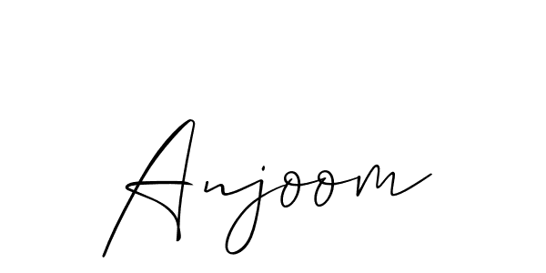 Similarly Allison_Script is the best handwritten signature design. Signature creator online .You can use it as an online autograph creator for name Anjoom. Anjoom signature style 2 images and pictures png