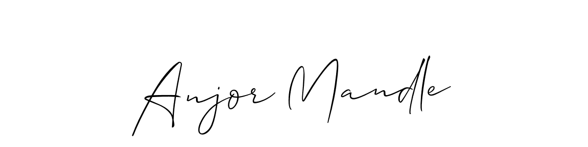 It looks lik you need a new signature style for name Anjor Mandle. Design unique handwritten (Allison_Script) signature with our free signature maker in just a few clicks. Anjor Mandle signature style 2 images and pictures png