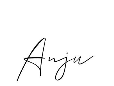 How to make Anju signature? Allison_Script is a professional autograph style. Create handwritten signature for Anju name. Anju signature style 2 images and pictures png