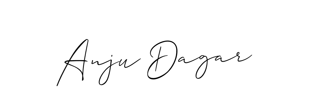 Also we have Anju Dagar name is the best signature style. Create professional handwritten signature collection using Allison_Script autograph style. Anju Dagar signature style 2 images and pictures png